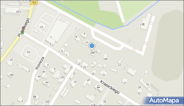 Myszków, Krasickiego, 15A, mapa Myszków