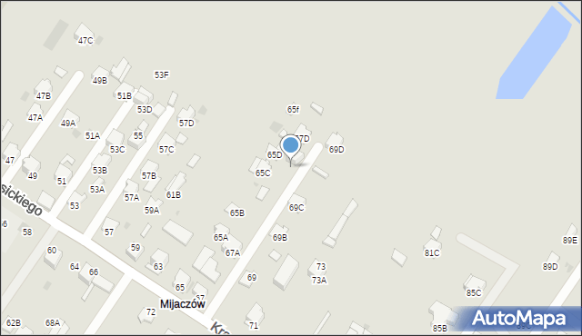 Myszków, Krasickiego, 67C, mapa Myszków