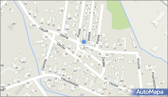 Myszków, Krucza, 8, mapa Myszków