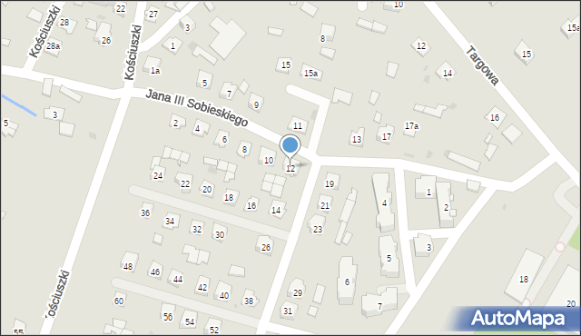 Narol, Króla Jana III Sobieskiego, 12, mapa Narol