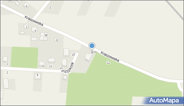 Narzym, Kraszewska, 8, mapa Narzym