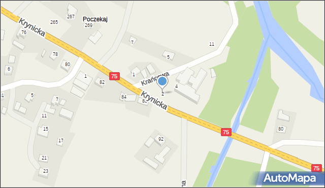 Nawojowa, Krańcowa, 2, mapa Nawojowa