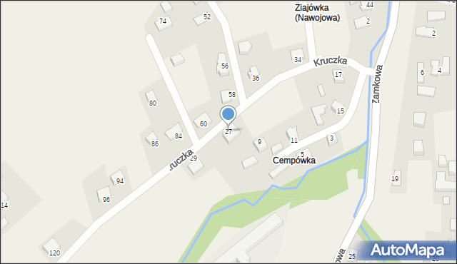 Nawojowa, Kruczka Stanisława, ks., 27, mapa Nawojowa
