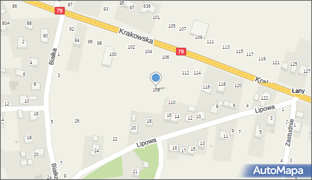 Nawojowa Góra, Krakowska, 108, mapa Nawojowa Góra