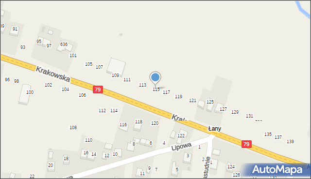 Nawojowa Góra, Krakowska, 115, mapa Nawojowa Góra