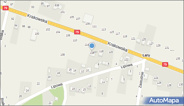 Nawojowa Góra, Krakowska, 116, mapa Nawojowa Góra