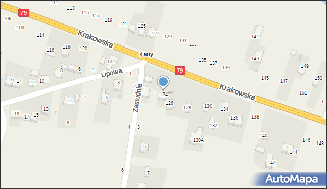 Nawojowa Góra, Krakowska, 124, mapa Nawojowa Góra