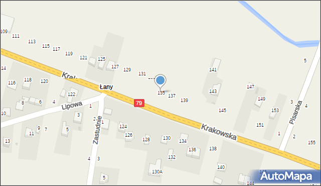 Nawojowa Góra, Krakowska, 135, mapa Nawojowa Góra