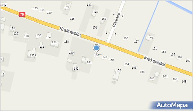 Nawojowa Góra, Krakowska, 146, mapa Nawojowa Góra