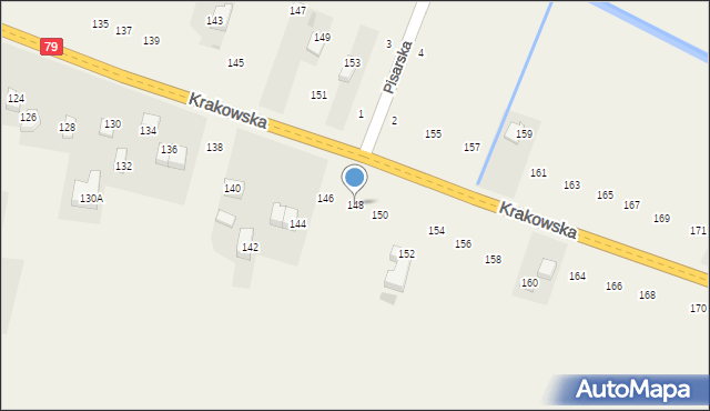 Nawojowa Góra, Krakowska, 148, mapa Nawojowa Góra