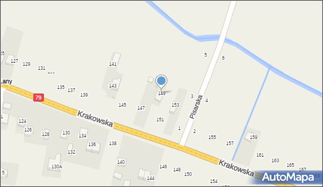 Nawojowa Góra, Krakowska, 149, mapa Nawojowa Góra