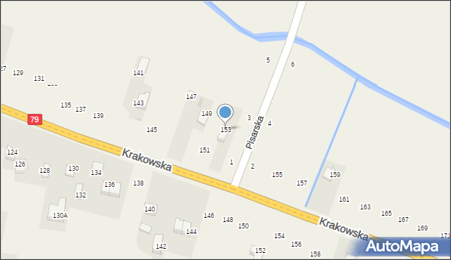 Nawojowa Góra, Krakowska, 153, mapa Nawojowa Góra