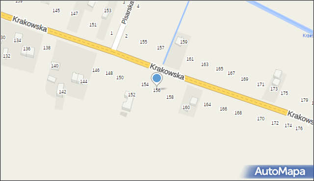 Nawojowa Góra, Krakowska, 156, mapa Nawojowa Góra