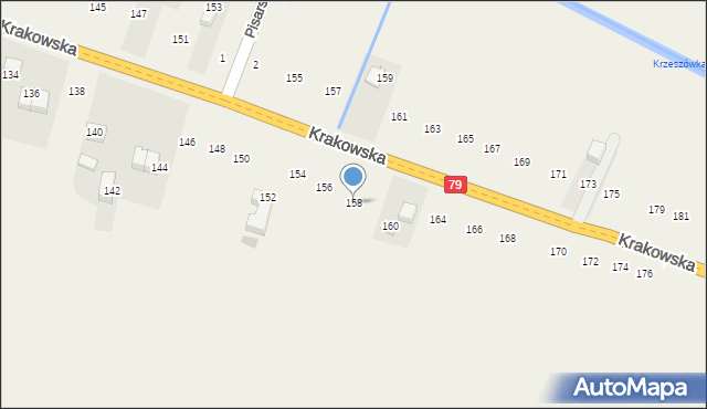 Nawojowa Góra, Krakowska, 158, mapa Nawojowa Góra