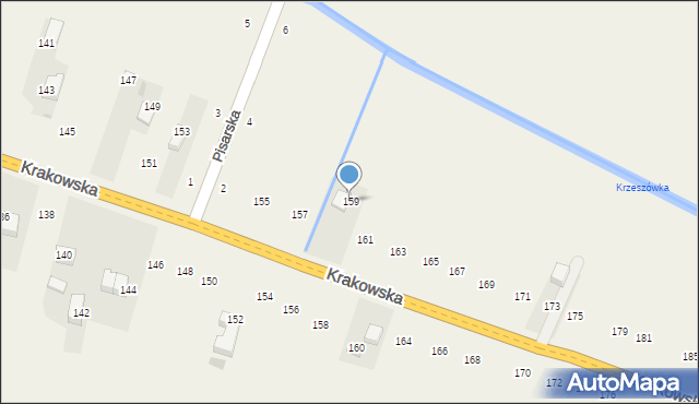 Nawojowa Góra, Krakowska, 159, mapa Nawojowa Góra