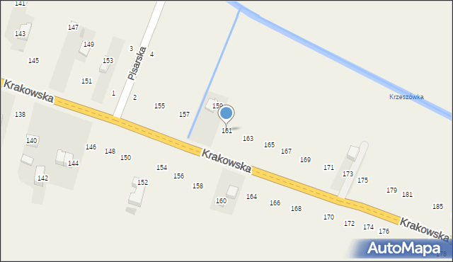 Nawojowa Góra, Krakowska, 161, mapa Nawojowa Góra