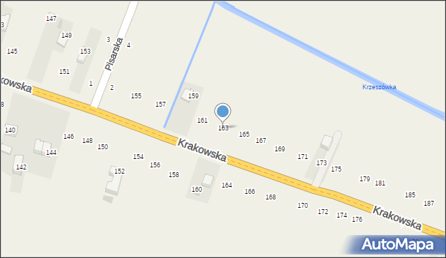 Nawojowa Góra, Krakowska, 163, mapa Nawojowa Góra