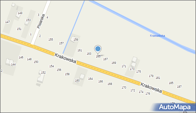 Nawojowa Góra, Krakowska, 165, mapa Nawojowa Góra