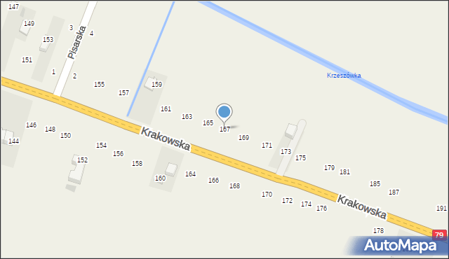 Nawojowa Góra, Krakowska, 167, mapa Nawojowa Góra