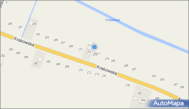 Nawojowa Góra, Krakowska, 175, mapa Nawojowa Góra