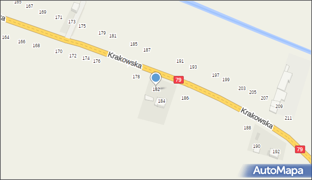 Nawojowa Góra, Krakowska, 182, mapa Nawojowa Góra