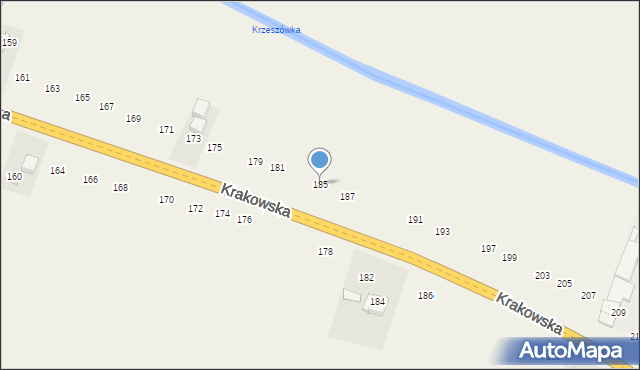 Nawojowa Góra, Krakowska, 185, mapa Nawojowa Góra