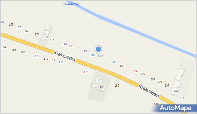 Nawojowa Góra, Krakowska, 189, mapa Nawojowa Góra