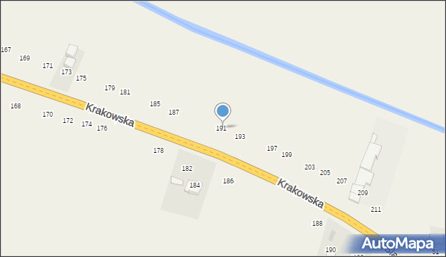 Nawojowa Góra, Krakowska, 191, mapa Nawojowa Góra