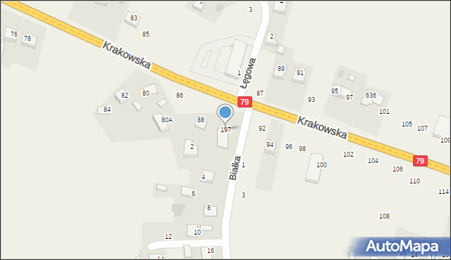 Nawojowa Góra, Krakowska, 197, mapa Nawojowa Góra