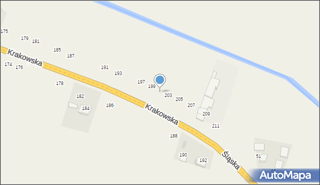 Nawojowa Góra, Krakowska, 201, mapa Nawojowa Góra