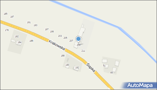 Nawojowa Góra, Krakowska, 209, mapa Nawojowa Góra