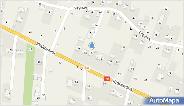 Nawojowa Góra, Krakowska, 53, mapa Nawojowa Góra