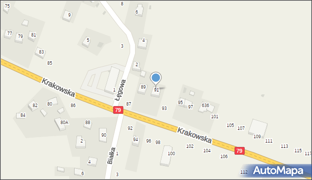 Nawojowa Góra, Krakowska, 91, mapa Nawojowa Góra