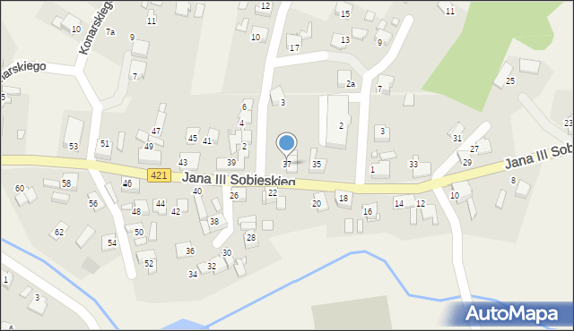 Nędza, Króla Jana III Sobieskiego, 37, mapa Nędza