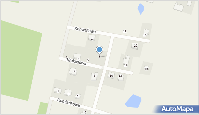 Nekla, Krokusowa, 7, mapa Nekla