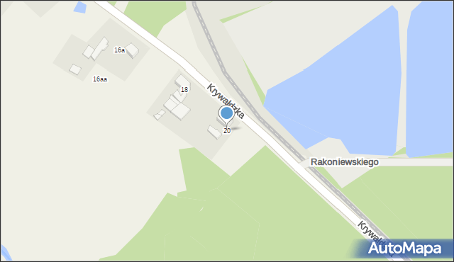 Nieborowice, Krywałdzka, 20, mapa Nieborowice