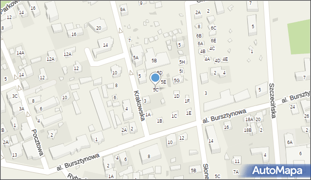 Niechorze, Krakowska, 5C, mapa Niechorze