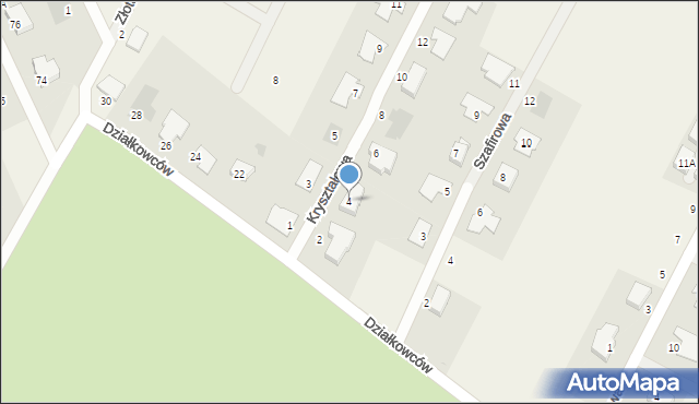 Niekłonice, Kryształowa, 4, mapa Niekłonice