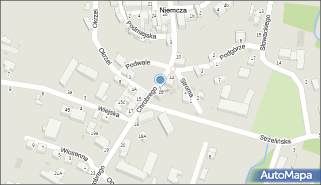 Niemcza, Króla Bolesława Chrobrego, 16, mapa Niemcza