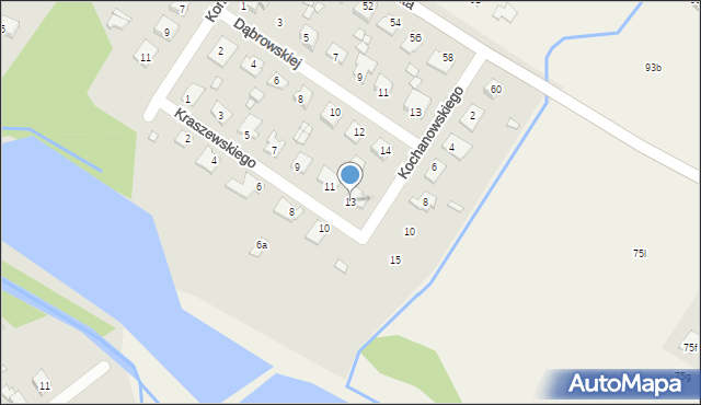 Niemodlin, Kraszewskiego Józefa Ignacego, 13, mapa Niemodlin