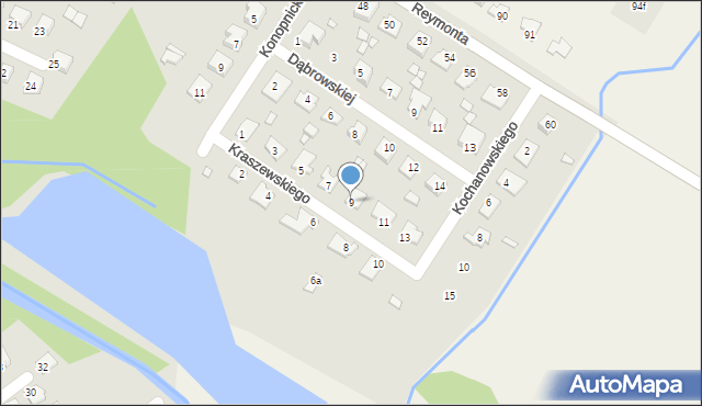 Niemodlin, Kraszewskiego Józefa Ignacego, 9, mapa Niemodlin