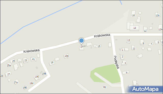 Niepołomice, Krakowska, 17, mapa Niepołomice