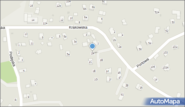 Niepołomice, Krakowska, 1A, mapa Niepołomice