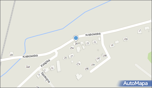 Niepołomice, Krakowska, 25, mapa Niepołomice