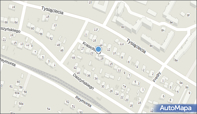 Nisko, Krasickiego Ignacego, bp., 21, mapa Nisko