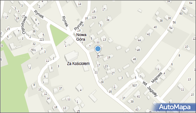 Nowa Góra, Krakowska, 15, mapa Nowa Góra
