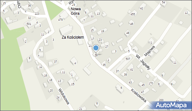 Nowa Góra, Krakowska, 29, mapa Nowa Góra