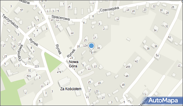 Nowa Góra, Krakowska, 3, mapa Nowa Góra