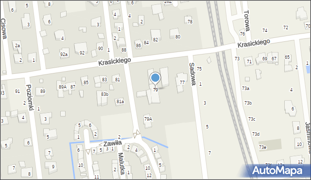Nowa Iwiczna, Krasickiego Ignacego, bp., 79, mapa Nowa Iwiczna