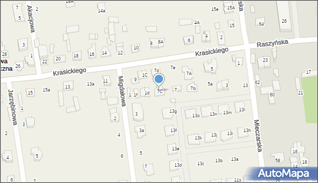 Nowa Iwiczna, Krasickiego Ignacego, bp., 7C, mapa Nowa Iwiczna